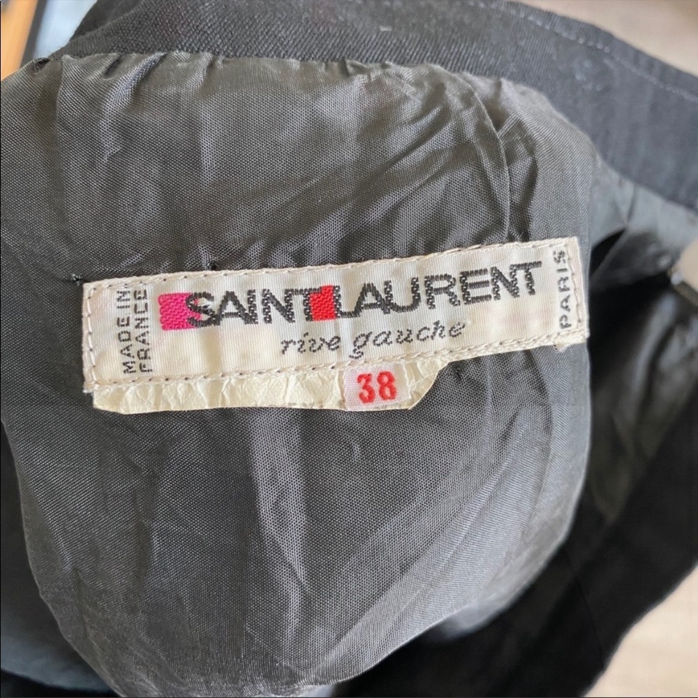 Vintage Saint Laurent Skirt in Black Size 6 - Picture 3 of 5